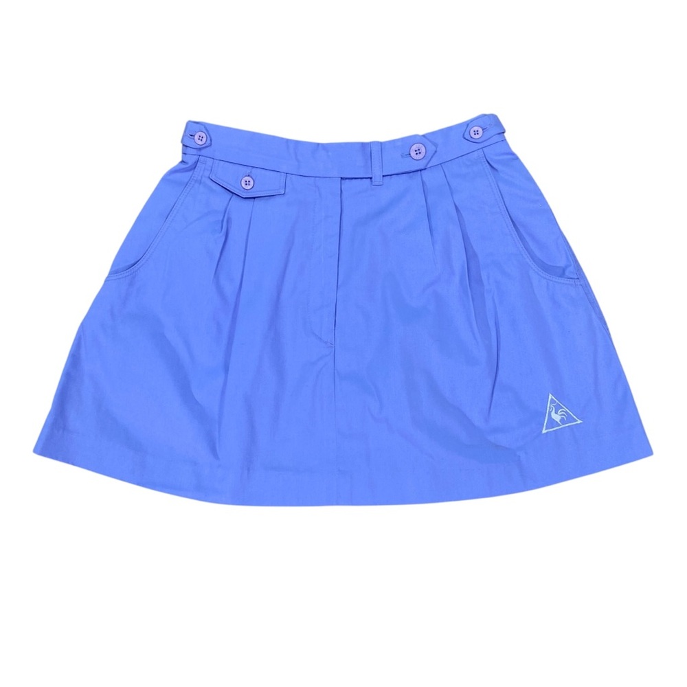 Vintage 90s Le Coq Sportif Tennis Skirt Lavender Pockets Made In France Size 8